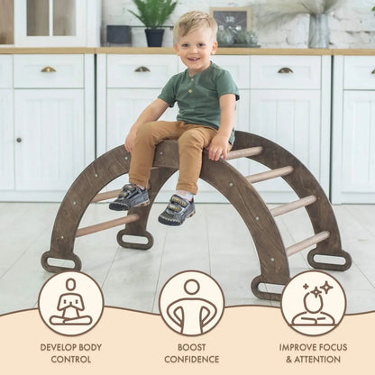 Climbing Arch & Rocker Balance - Montessori Climbers for Kids 1-7 Y.o. – Chocolate