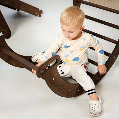 Climbing Arch & Rocker Balance - Montessori Climbers for Kids 1-7 Y.o. – Chocolate