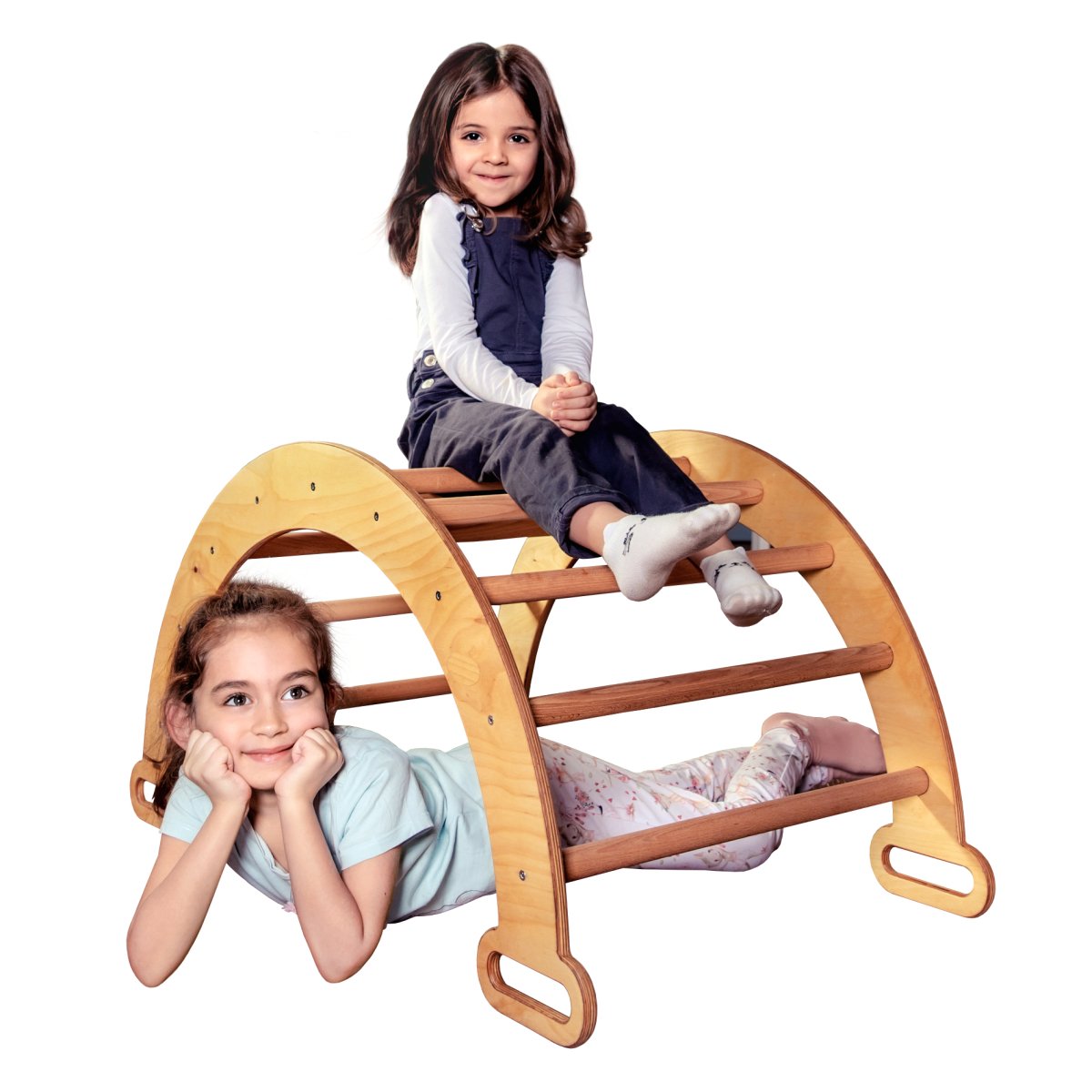 Climbing Arch & Rocker Balance - Montessori Climbers for Kids 1-7 Y.o. – Chocolate