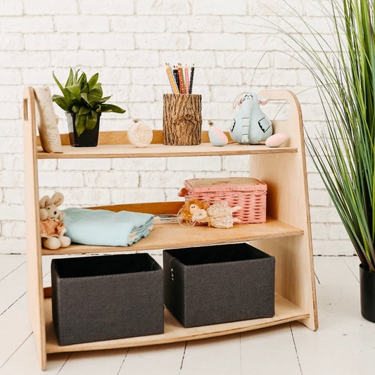 Montessori Wooden Toy Shelf