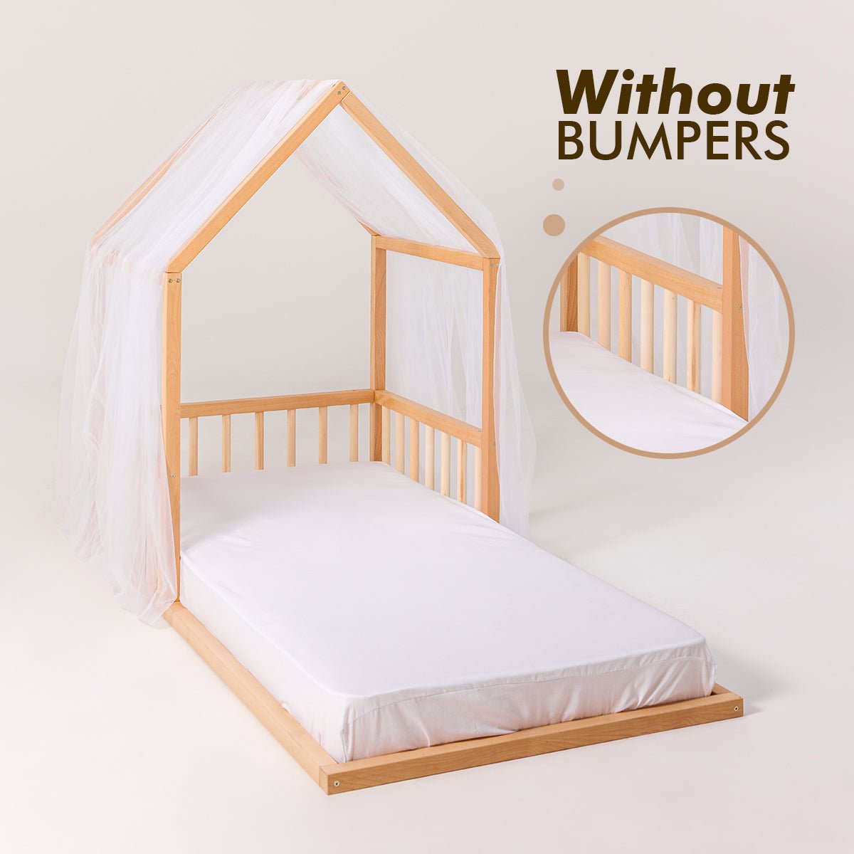 Small House Bed for Kids and Toddlers From 2 Y.O. (US Twin-Size)