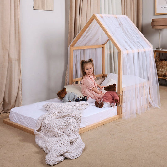 Small House Bed for Kids and Toddlers From 2 Y.O. (US Twin-Size)