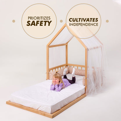 Small House Bed for Kids and Toddlers From 2 Y.O. (US Twin-Size)